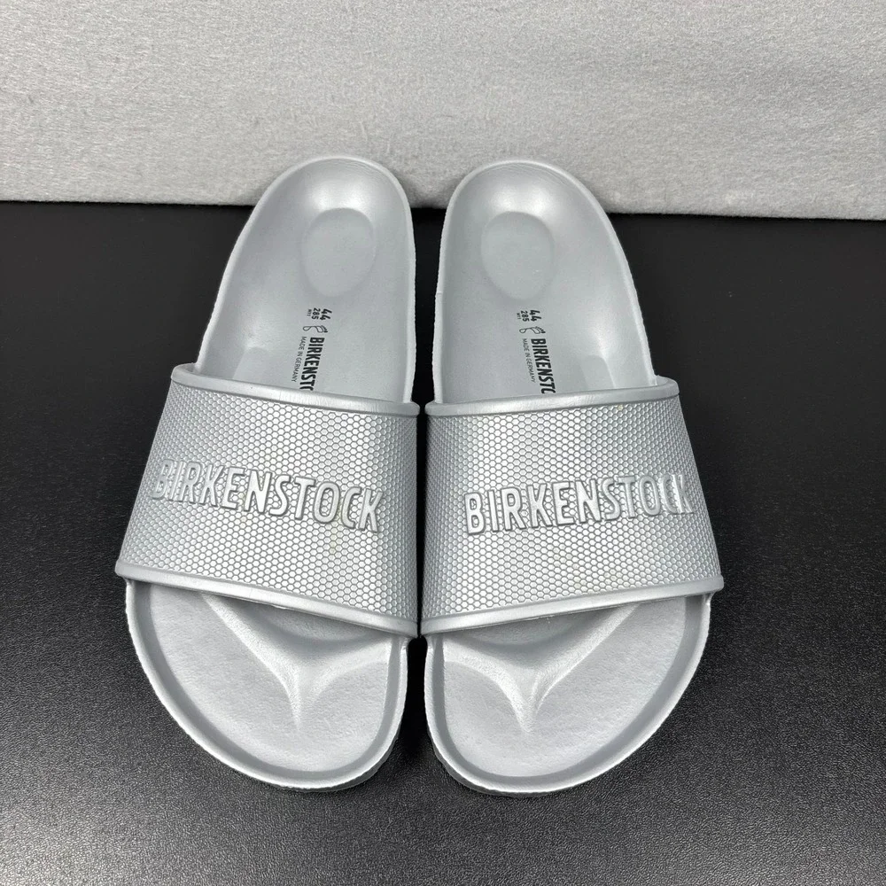 Birkenstock‎ Barbados EVA Men's Silver Slide Sandals Size 11/44